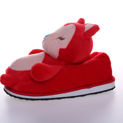 do luxuoso cor-de-rosa do Fox vermelho de 30cm decoração macia da casa do luxuoso dos deslizadores dos desenhos animados