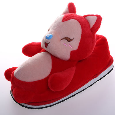 do luxuoso cor-de-rosa do Fox vermelho de 30cm decoração macia da casa do luxuoso dos deslizadores dos desenhos animados