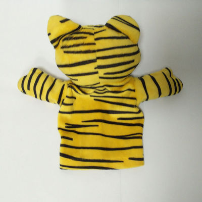 O luxuoso de Tiger Leopard Plush Animal Puppet da novidade brinca fantoches de mão macia