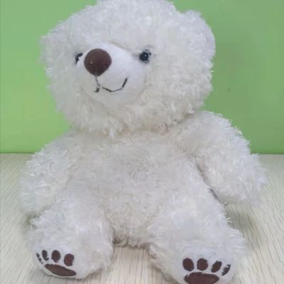 18*15cm personalizou Teddy Bear Washable branco pequeno