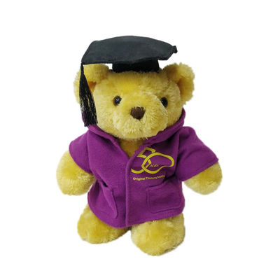 Brinquedos animais do luxuoso feito sob encomenda Doctorial do OEM de Teddy Bear Stuffed Toy do chapéu