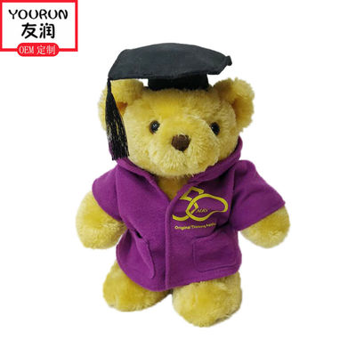 Brinquedos animais do luxuoso feito sob encomenda Doctorial do OEM de Teddy Bear Stuffed Toy do chapéu