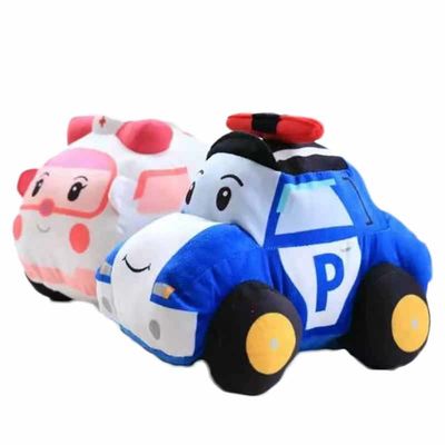 presente amigável do menino de Polly Ambulance Plush Police Car do algodão de 25cm Eco