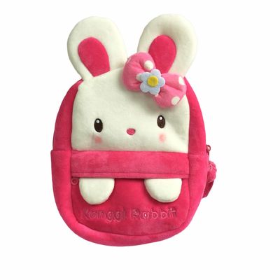 Da trouxa cor-de-rosa do luxuoso do coelho dos desenhos animados do OEM crianças bonitos Mini Schoolbag do saco do luxuoso