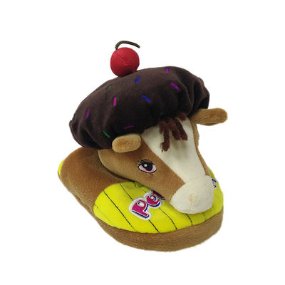 Bicho de pelúcia macio amarelo do luxuoso da vaca de leiteria que modela o luxuoso Flip Flop
