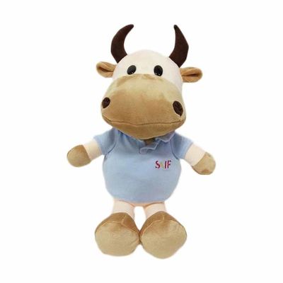 Brinquedos pequenos do luxuoso do bicho de pelúcia da vaca dos desenhos animados da boneca do luxuoso da vaca do zodíaco