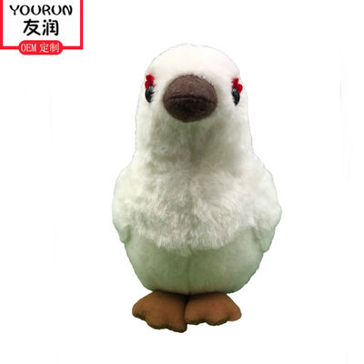 Brinquedos pequenos do luxuoso do bicho de pelúcia do pássaro da pomba branca da simulação