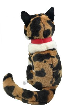 O luxuoso animal de Grey And White Cat Stuffed brinca o presente macio do dia de Valentim da tela