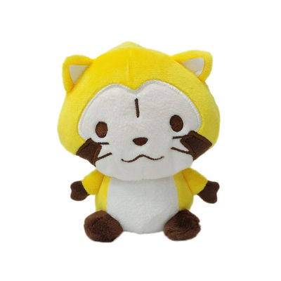 dos brinquedos animais feitos sob encomenda do luxuoso do bordado de 25cm almíscar amarelo Cat Stuffed Animal