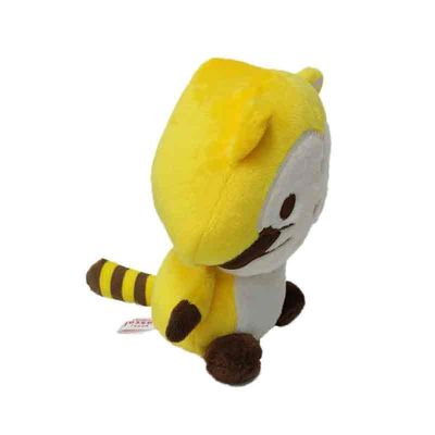 dos brinquedos animais feitos sob encomenda do luxuoso do bordado de 25cm almíscar amarelo Cat Stuffed Animal