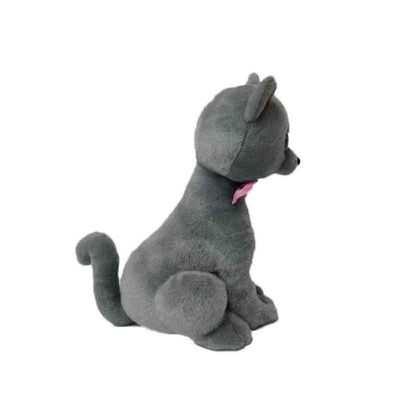 Sensação lisa de Grey Cat Stuffed Animal Plush Toys da simulação de 30CM