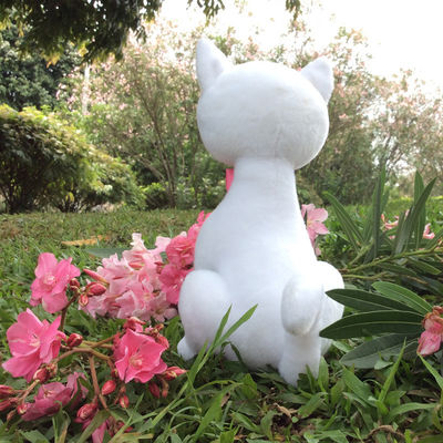 Luxuoso branco Toy Customized Gift de Cat Soft Toy Stuffed Animal da simulação de 40CM