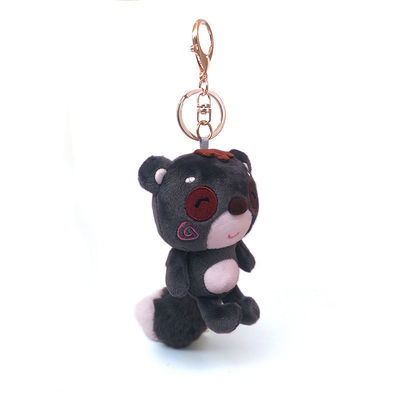 OEM do pendente do saco da corrente chave de 10cm Mini Black Plush Teddy Bear