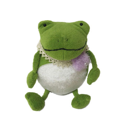 Brinquedos do luxuoso do bebê do príncipe Animal Plush Toys da rã verde para a decoração da casa