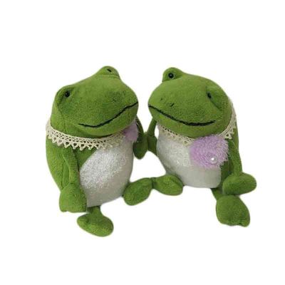 Brinquedos do luxuoso do bebê do príncipe Animal Plush Toys da rã verde para a decoração da casa