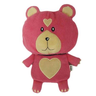 Titular do cartão pequeno vermelho Toy Accessories macio do luxuoso do suporte de vale-oferta do bicho de pelúcia do urso