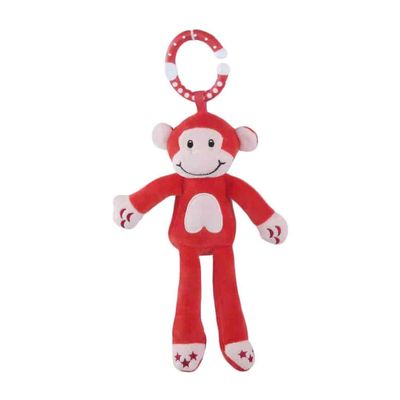 Bichos de pelúcia seguros de Toy Newborn Crib Pendant Crib do luxuoso vermelho do macaco