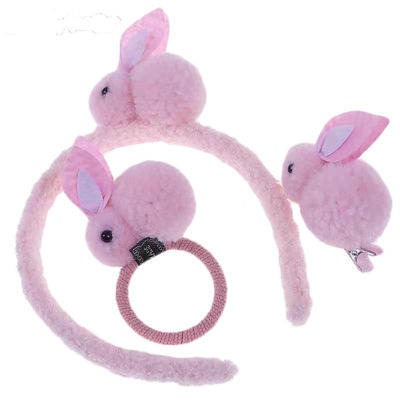 Mantilha Toy Accessories macio da corda do cabelo de Chiliren da faixa do luxuoso do coelho do OEM