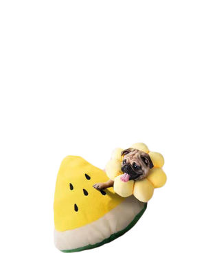 A pizza deu forma ao cão que enchido Toy Vocal Pet Molars Plush brinca o algodão de 100% PP