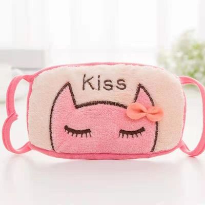 Da máscara pura bonito do luxuoso de algodão dos desenhos animados prova fria engrossada respirável 15cm*9cm