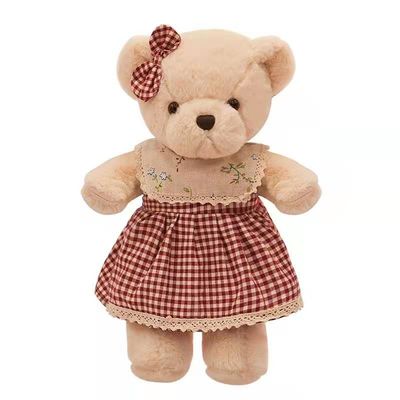OEM peluches vermelho de Teddy Bear Soft Toy Bear 30cm da saia de manta