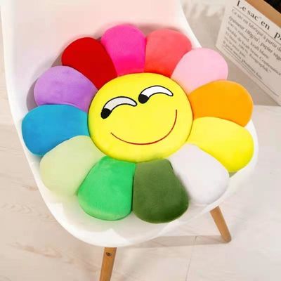 os brinquedos enchidos do luxuoso de 35*35cm girassol colorido descansam o coxim da cadeira do escritório