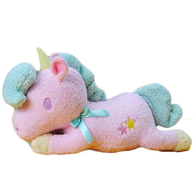 descanso bonito do sono dos bichos de pelúcia do cavalo de 25cm Gemini Unicorn Soft Toy Cotton Girl