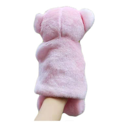 o luxuoso cor-de-rosa do fantoche do porco de 25cm*15cm brinca suportes da história para a criança do pai da família