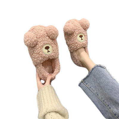 Deslizadores mornos do bicho de pelúcia do cordeiro dos desenhos animados do luxuoso para a decoração da casa do luxuoso dos adultos