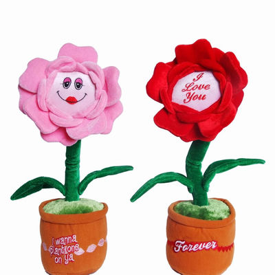 dança de 40cm e luxuoso em pasta do canto flor engraçada Toy Home Decoration Flower