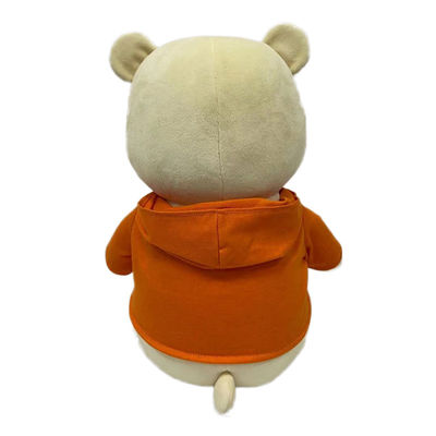 O OEM personalizou a camiseta vestindo e o chapéu da tela macia super de veludo da raposa de prata da boneca do urso do brinquedo do luxuoso do urso de peluche
