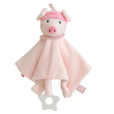 Toalha da saliva do bebê do luxuoso de Toy Non Shedding Animal Shaped do luxuoso da saliva dos desenhos animados do algodão