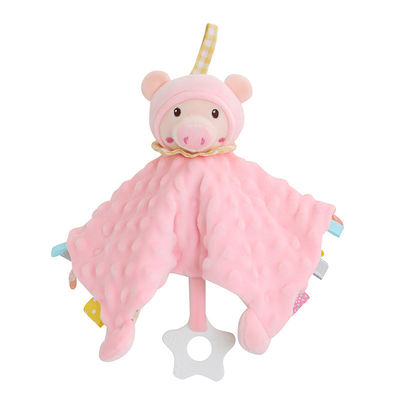 Toalha da saliva do bebê do luxuoso de Toy Non Shedding Animal Shaped do luxuoso da saliva dos desenhos animados do algodão