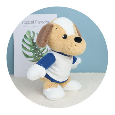 O luxuoso elétrico ultra macio lavável do cão do ODM brinca presente do cão do luxuoso de 30cm o melhor para a criança