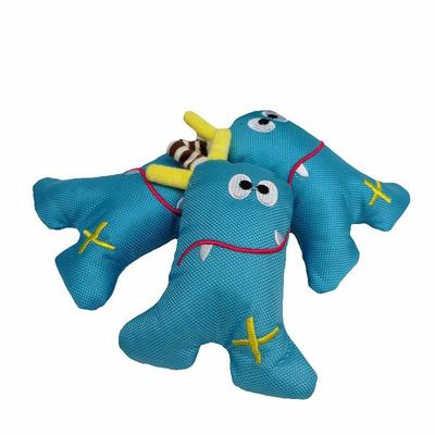 Brinquedos resistentes do luxuoso dos animais de estimação do monstro de mar do triângulo do azul de Oxford da mordida