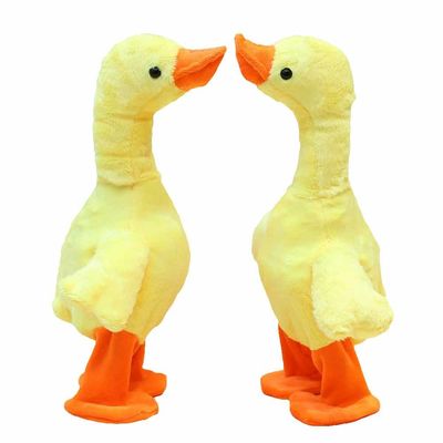 Amarelo pequeno Duck Stuffed Animal de veludo realístico de 30cm