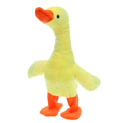 Amarelo pequeno Duck Stuffed Animal de veludo realístico de 30cm