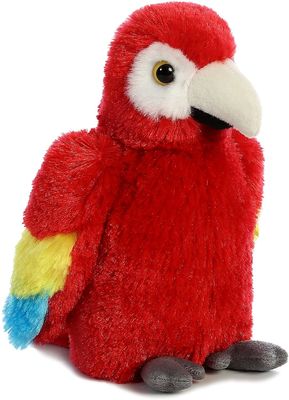 Fibra de poliéster que enche o brinquedo vermelho brilhante do luxuoso da arara