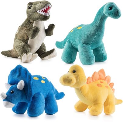 Brinquedo verde do luxuoso do tiranossauro com dentes pontiagudos um brinquedo do luxuoso do dinossauro feito do luxuoso de corte gravado