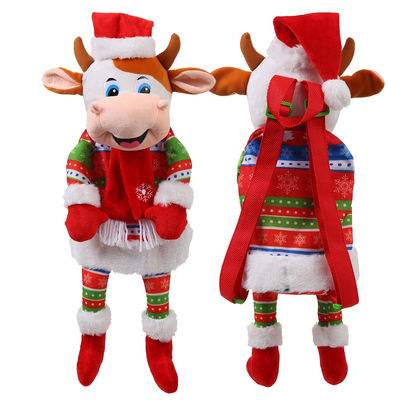 3D trouxa do luxuoso da vaca do Natal da modelagem 30cm para crianças