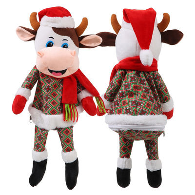 3D trouxa do luxuoso da vaca do Natal da modelagem 30cm para crianças