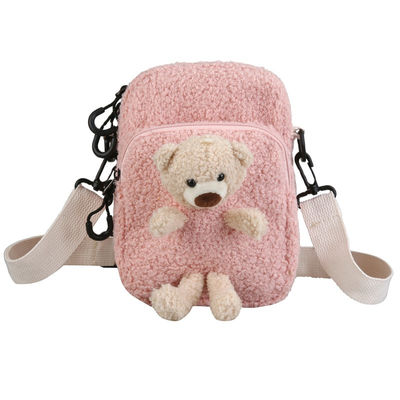 Nenhum luxuoso curto 3D Teddy Bear Bookbag das crianças do cheiro