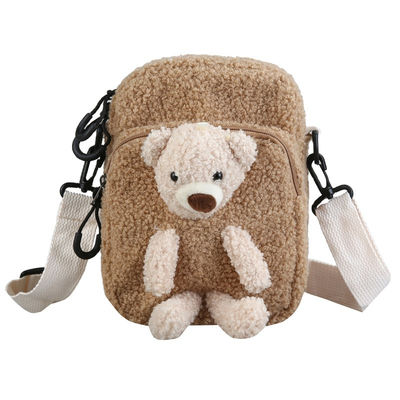 Nenhum luxuoso curto 3D Teddy Bear Bookbag das crianças do cheiro