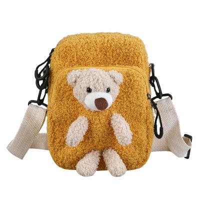 Nenhum luxuoso curto 3D Teddy Bear Bookbag das crianças do cheiro