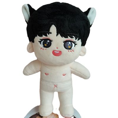 Boneca bonito dos desenhos animados do luxuoso curto com enchimento do algodão do polipropileno