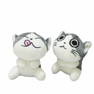 enchimento do algodão de 15cm Cat Plush Keychain With Polypropylene