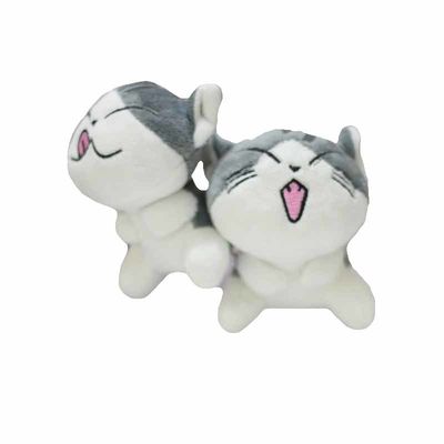 enchimento do algodão de 15cm Cat Plush Keychain With Polypropylene