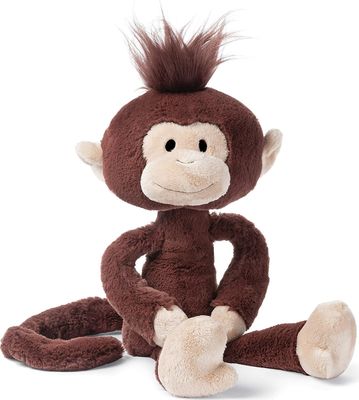 Luxuoso equipado com pernas longo longímano Toy With Funny Hairstyle do macaco