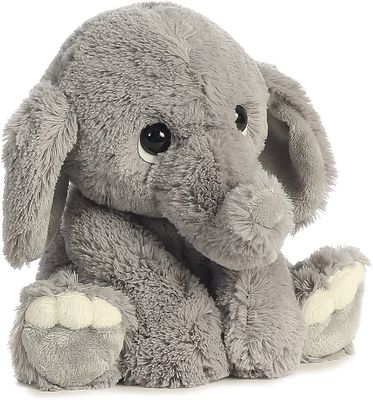 Nenhuns brinquedos de desvanecimento de Gray Polyester Long Plush Elephant