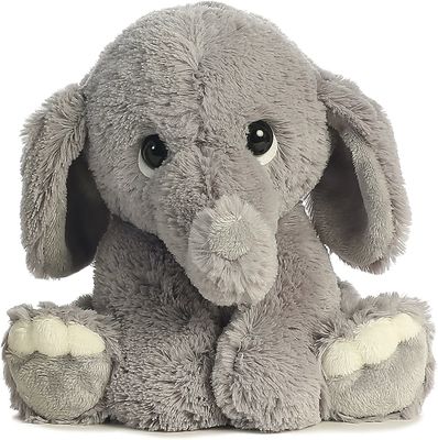 Nenhuns brinquedos de desvanecimento de Gray Polyester Long Plush Elephant
